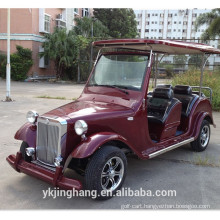 8 passenger white electric classic car